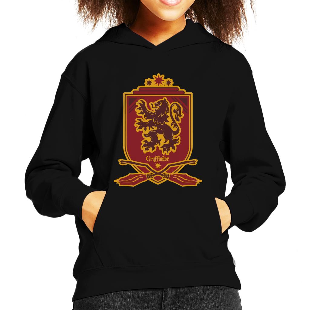 Harry Potter Gryffindor Quidditch Crest Kid's Hooded Sweatshirt-ALL + EVERY