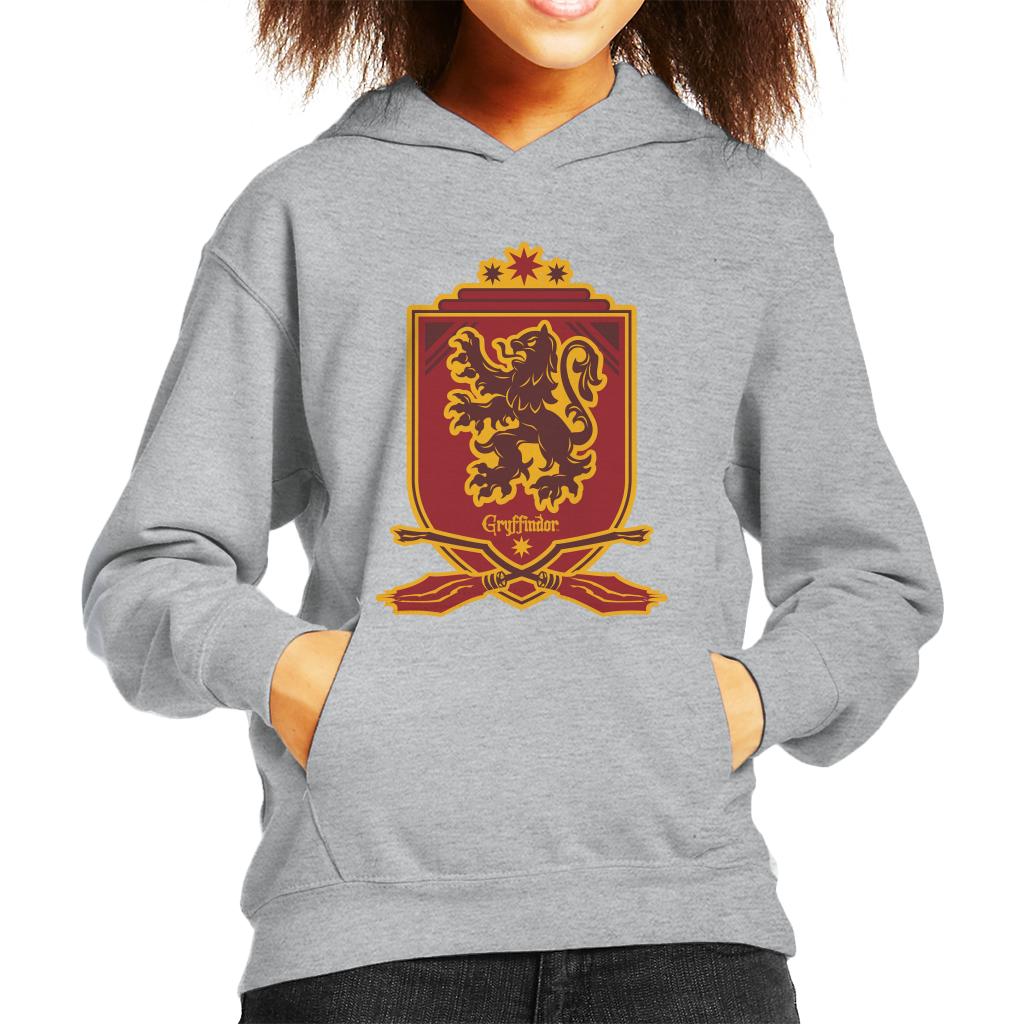 Harry Potter Gryffindor Quidditch Crest Kid's Hooded Sweatshirt-ALL + EVERY