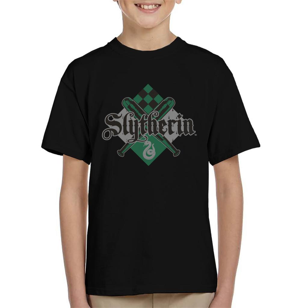 Harry Potter Slytherin Quidditch Crest Kid's T-Shirt-ALL + EVERY