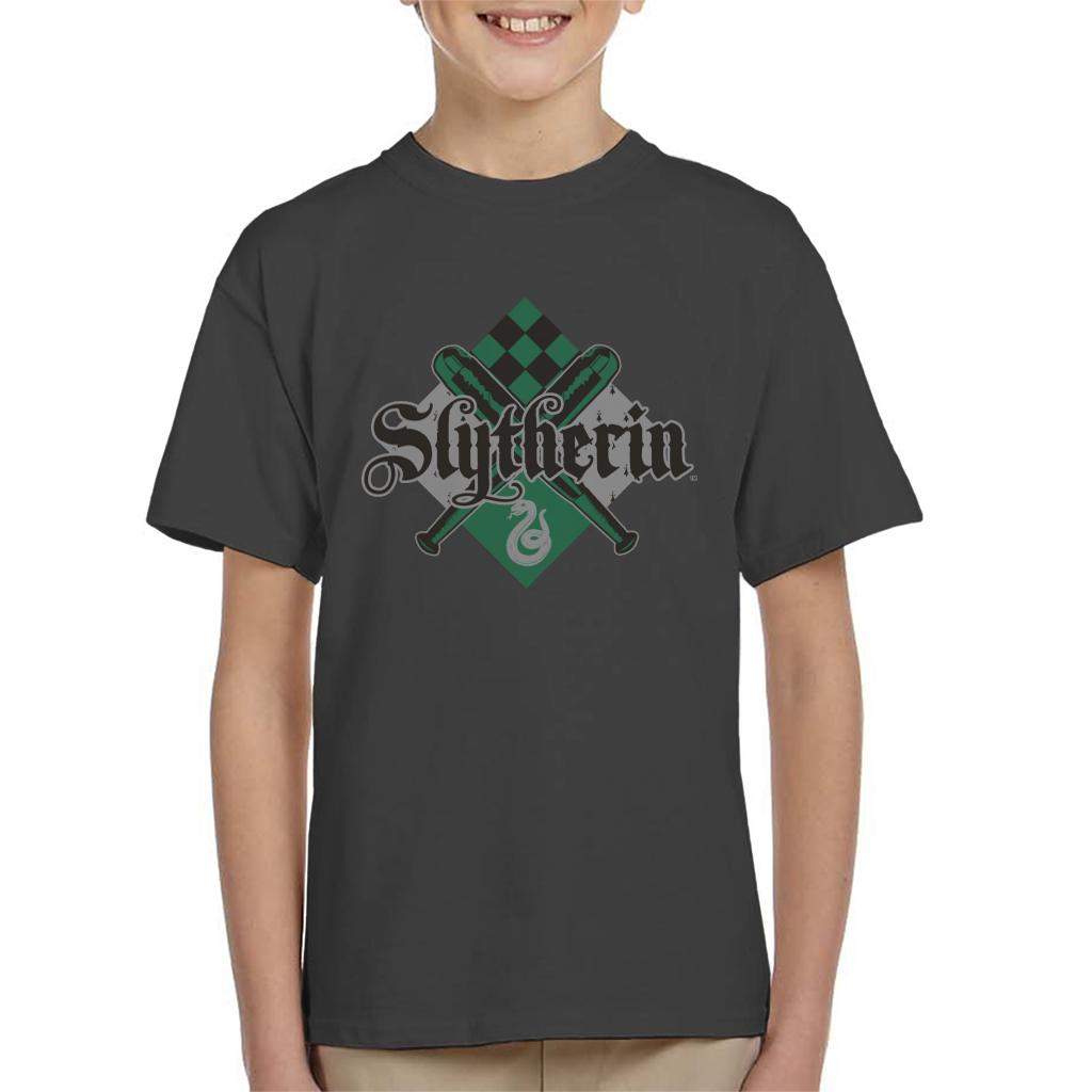 Harry Potter Slytherin Quidditch Crest Kid's T-Shirt-ALL + EVERY