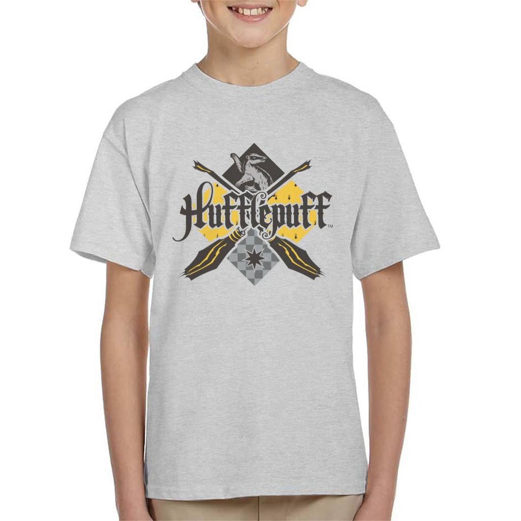 Harry Potter Hufflepuff Quidditch Crest Kid's T-Shirt-ALL + EVERY