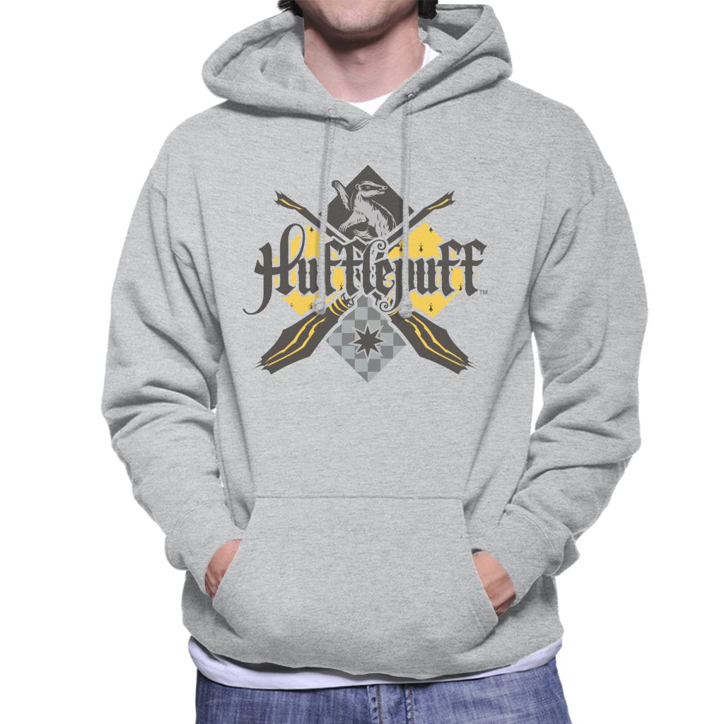 Harry Potter Hufflepuff Quidditch Crest Men's Hooded Sweatshirt-ALL + EVERY