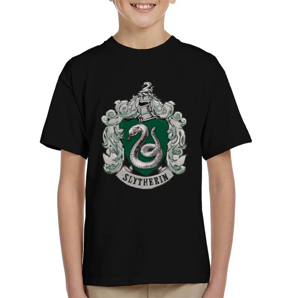 Harry Potter Slytherin House Crest Kid's T-Shirt-ALL + EVERY