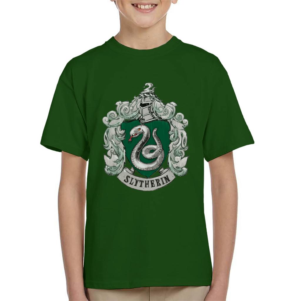 Harry Potter Slytherin House Crest Kid's T-Shirt-ALL + EVERY