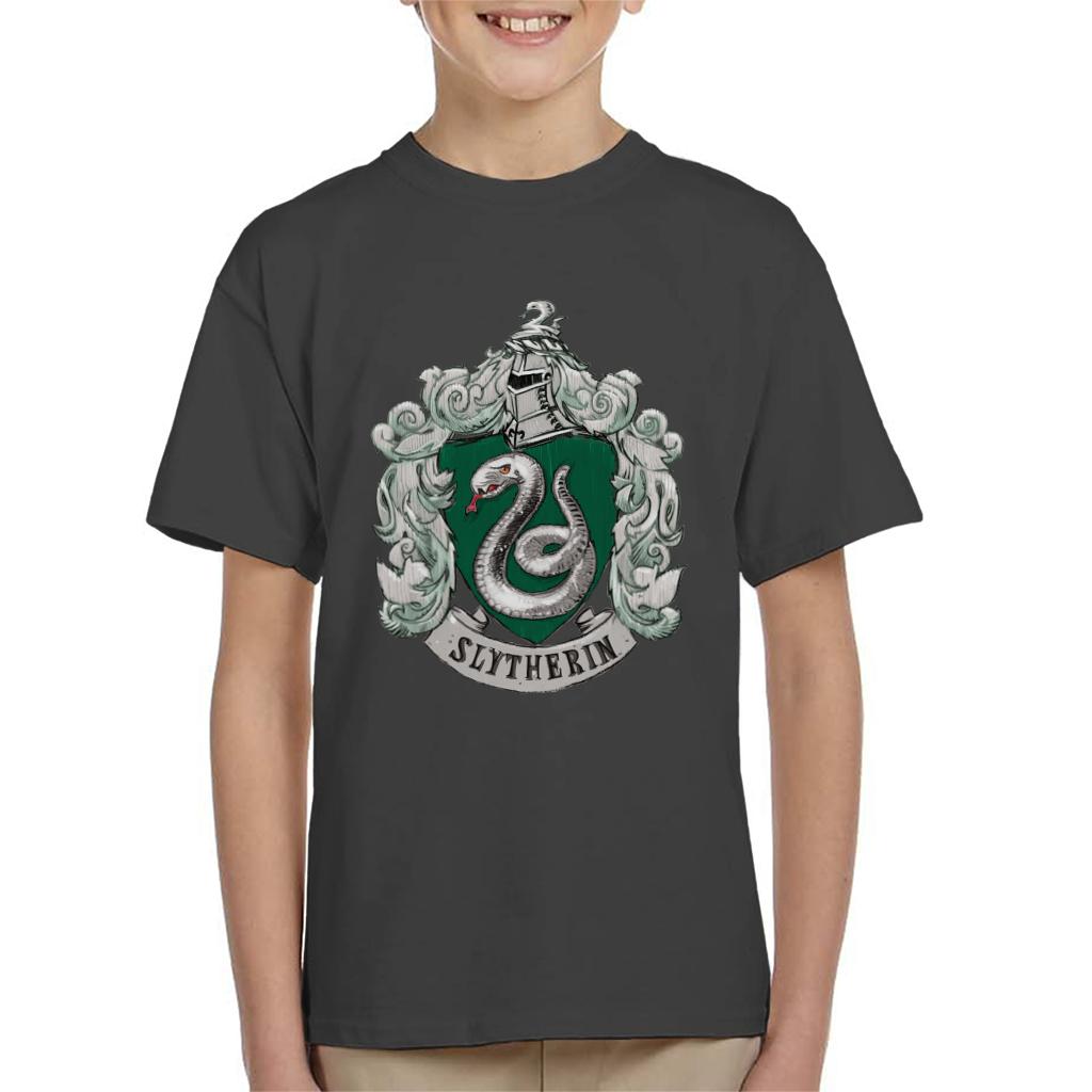 Harry Potter Slytherin House Crest Kid's T-Shirt-ALL + EVERY