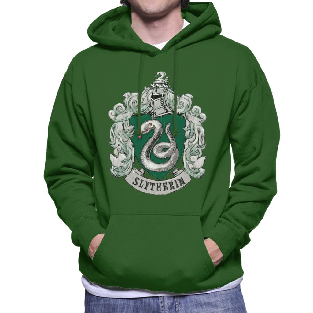 Harry Potter Slytherin House Crest Men's Hooded Sweatshirt-ALL + EVERY