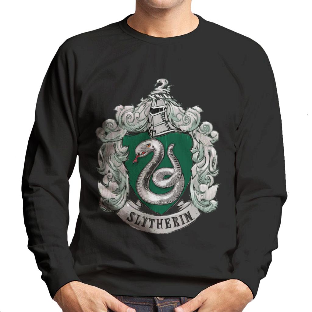 Harry Potter Slytherin House Crest Men's Sweatshirt-ALL + EVERY