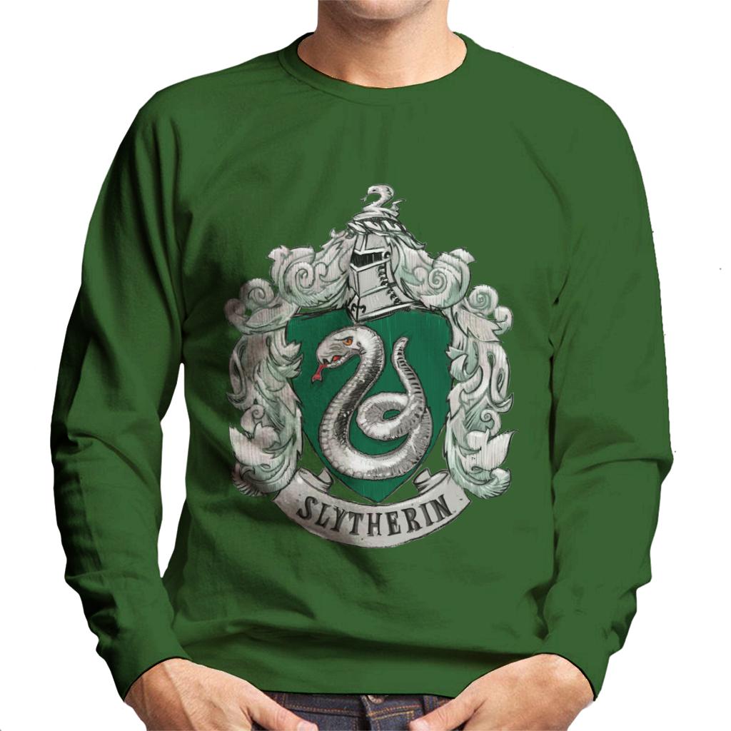 Harry Potter Slytherin House Crest Men's Sweatshirt-ALL + EVERY