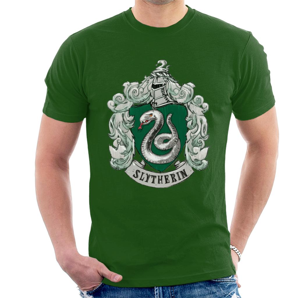 Harry Potter Slytherin House Crest Men's T-Shirt-ALL + EVERY