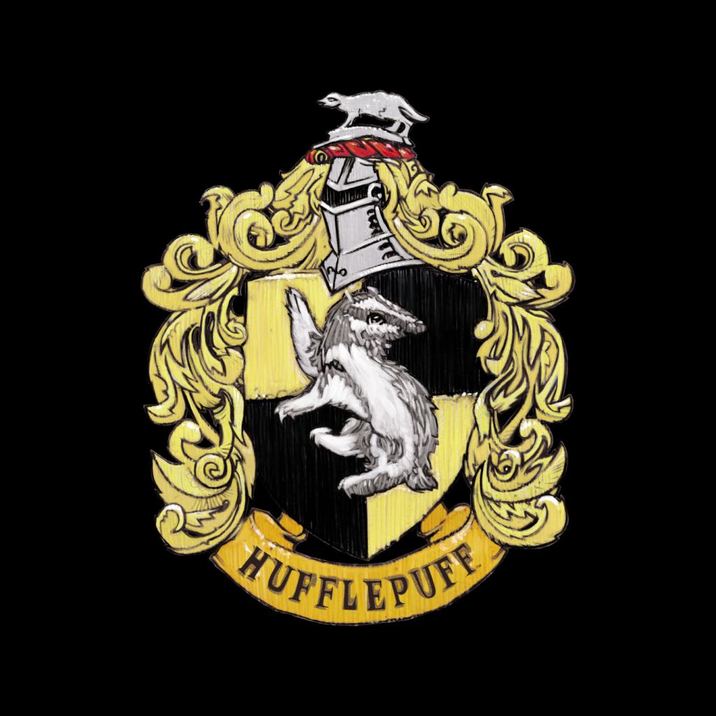 Harry Potter Hufflepuff House Crest Men's T-Shirt-ALL + EVERY