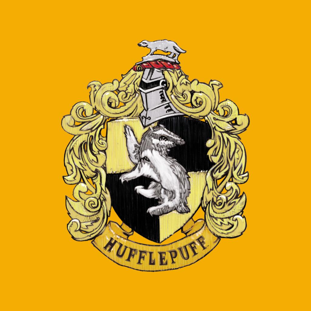 Harry Potter Hufflepuff House Crest Men's T-Shirt-ALL + EVERY