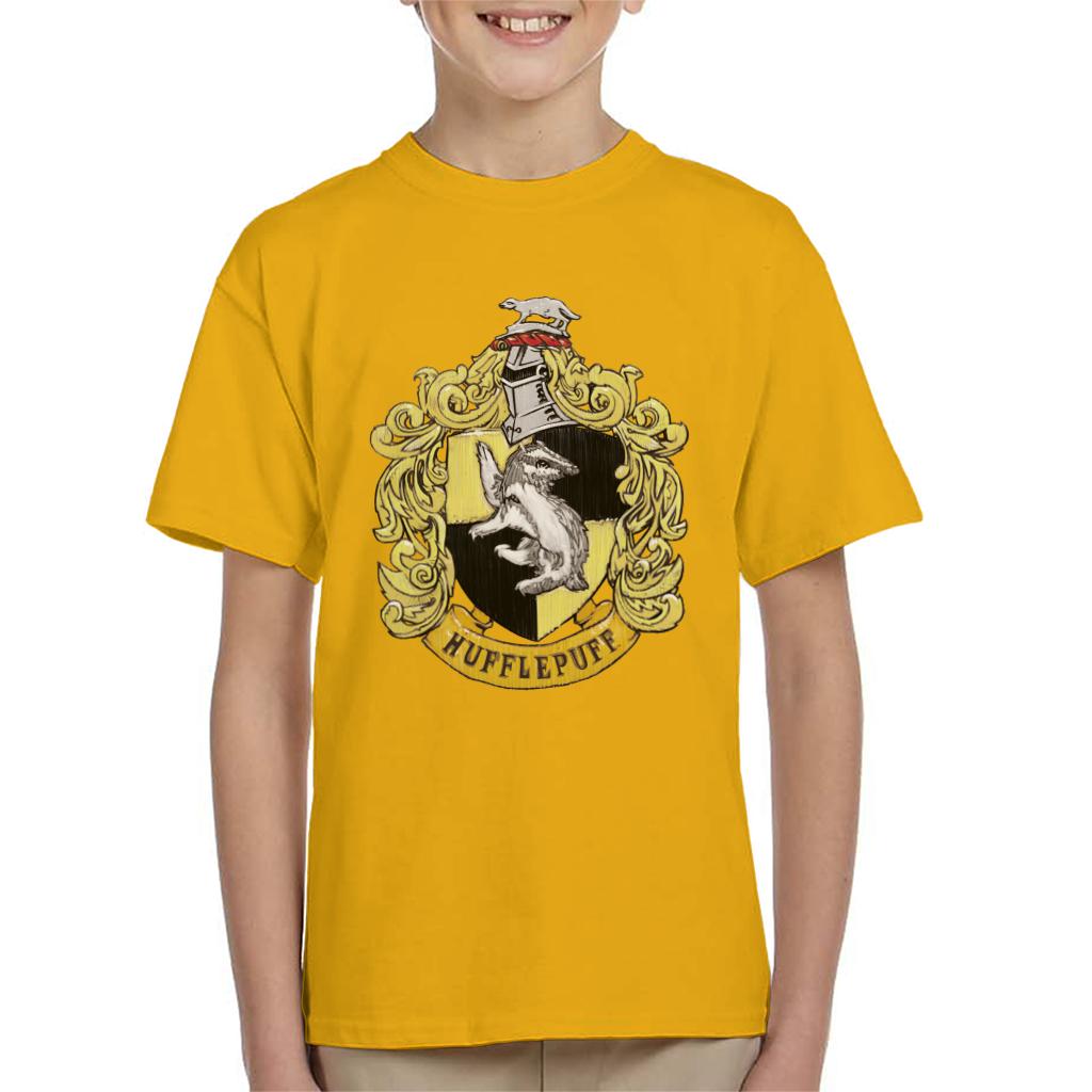 Harry Potter Hufflepuff House Crest Kid's T-Shirt-ALL + EVERY