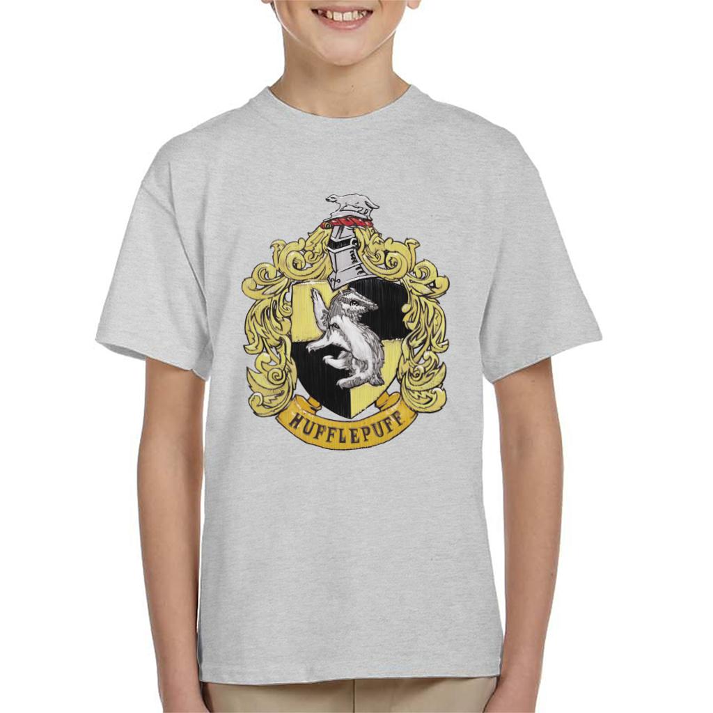 Harry Potter Hufflepuff House Crest Kid's T-Shirt-ALL + EVERY