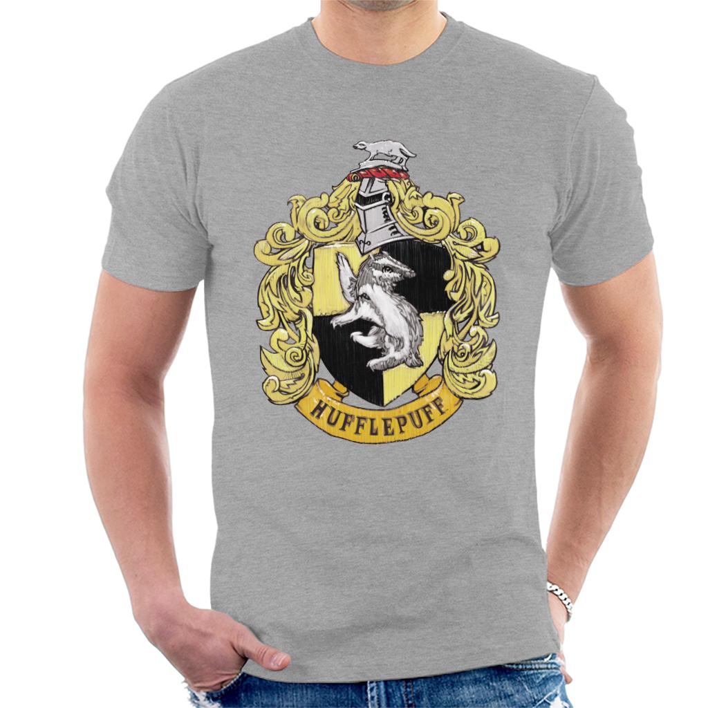 Harry Potter Hufflepuff House Crest Men's T-Shirt-ALL + EVERY