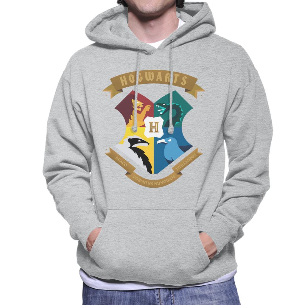 Harry Potter All Hogwarts School Shield Men's Hooded Sweatshirt-ALL + EVERY