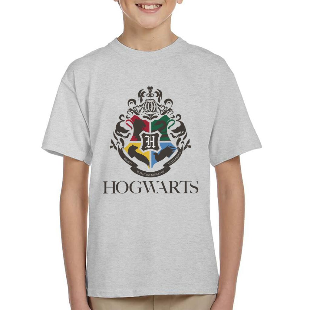 Harry Potter Hogwarts All Houses Crest Kid's T-Shirt-ALL + EVERY