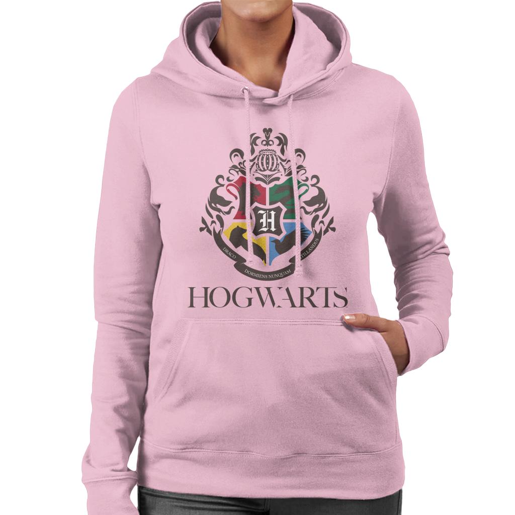 Harry Potter Hogwarts All Houses Crest Women's Hooded Sweatshirt-ALL + EVERY