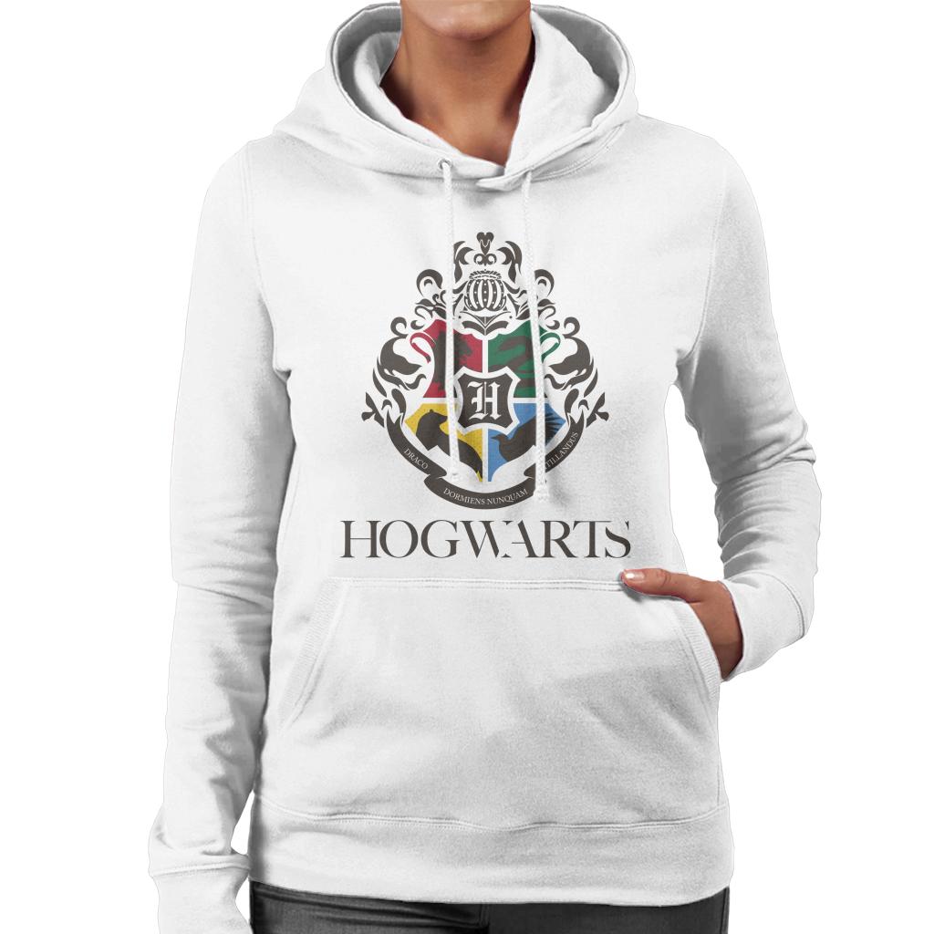 Harry Potter Hogwarts All Houses Crest Women's Hooded Sweatshirt-ALL + EVERY