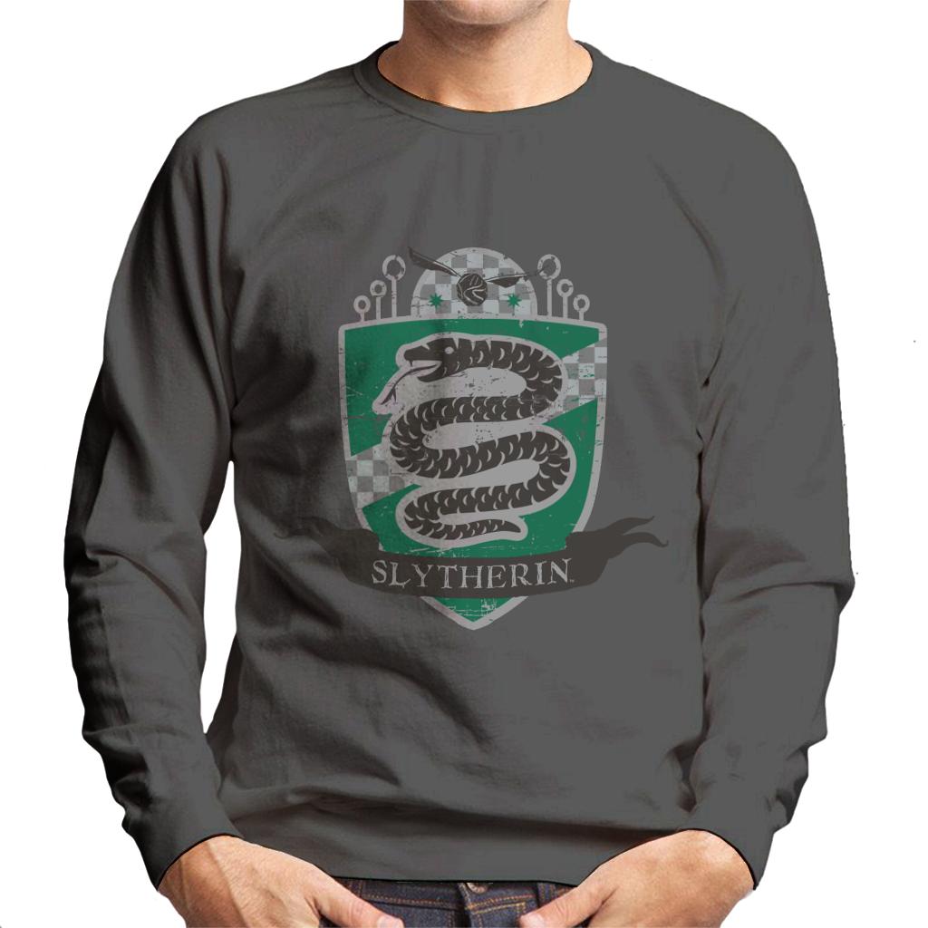 Harry Potter Slytherin Quidditch Distressed Shield Men's