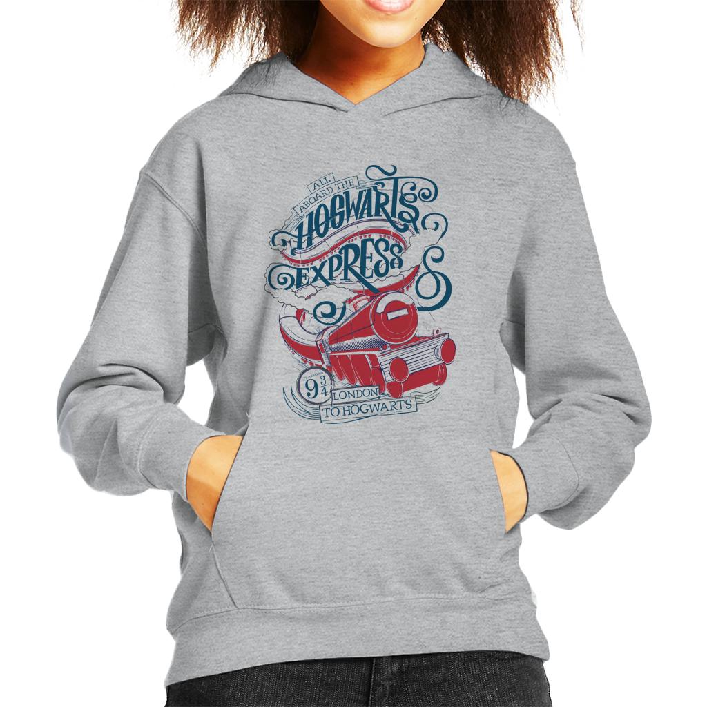 Harry Potter All Aboard The Hogwarts Express Kid's Hooded Sweatshirt-ALL + EVERY