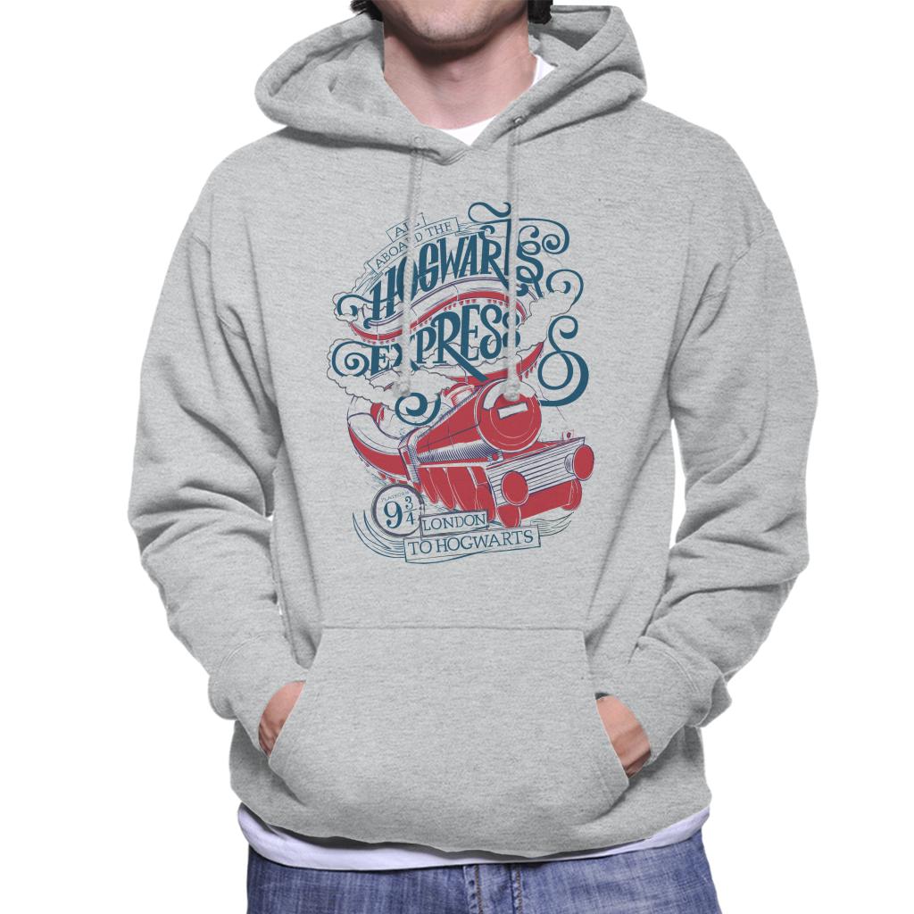 Harry Potter All Aboard The Hogwarts Express Men's Hooded Sweatshirt-ALL + EVERY