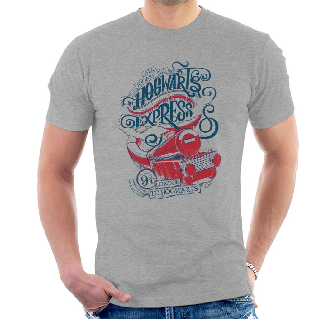 Harry Potter All Aboard The Hogwarts Express Men's T-Shirt-ALL + EVERY