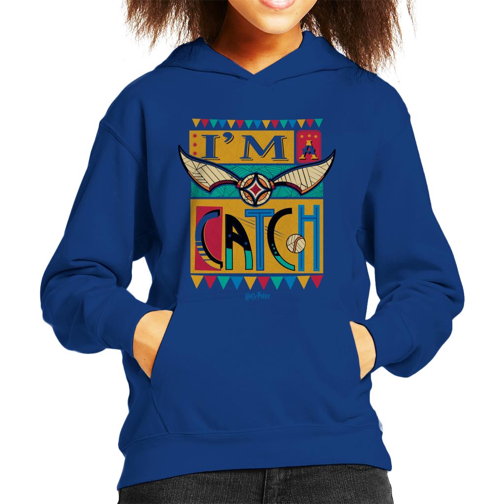 Harry Potter Quidditch Im A Catch Kid's Hooded Sweatshirt-ALL + EVERY