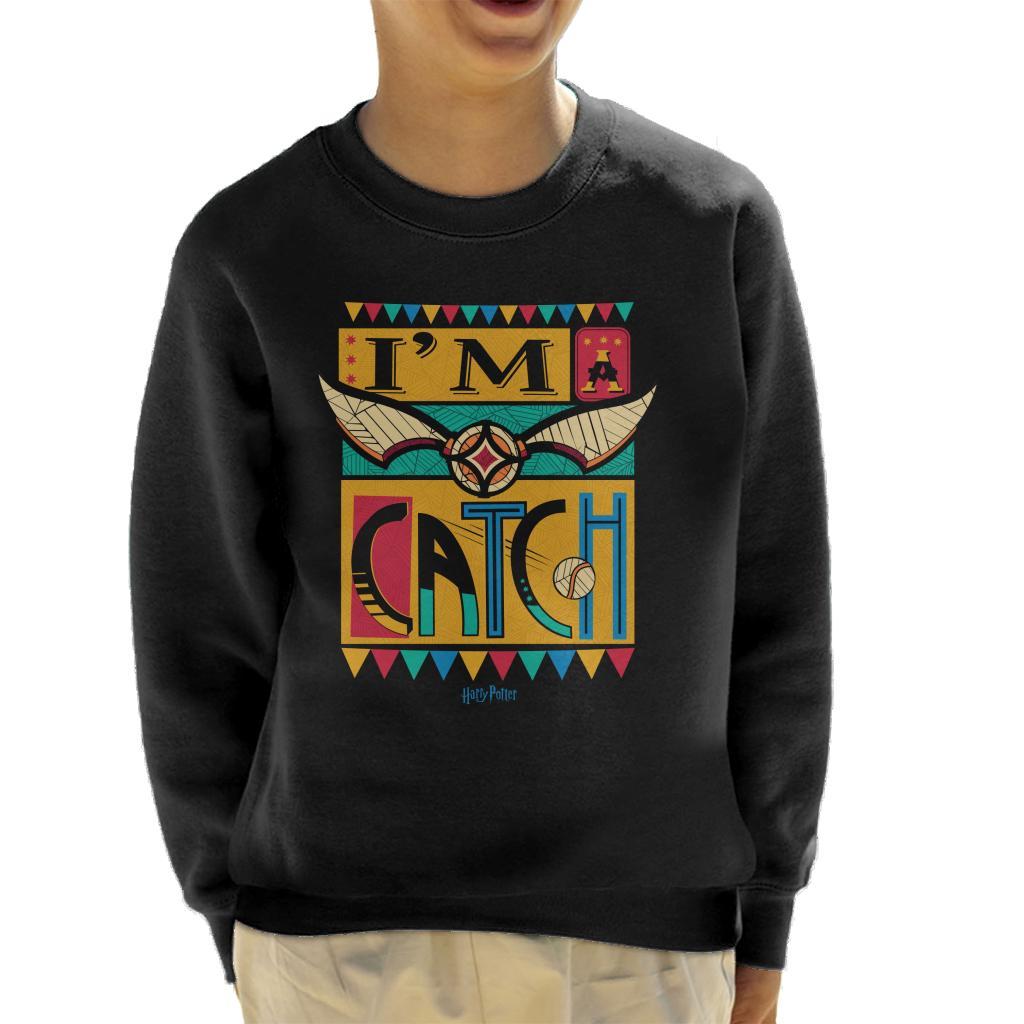 Harry Potter Quidditch Im A Catch Kid's Sweatshirt-ALL + EVERY