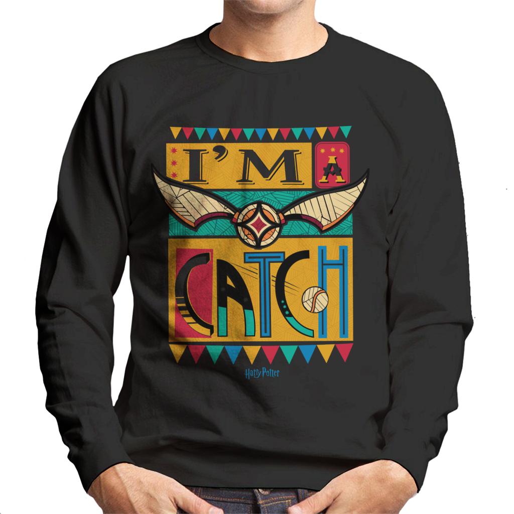Harry Potter Quidditch Im A Catch Men's Sweatshirt-ALL + EVERY