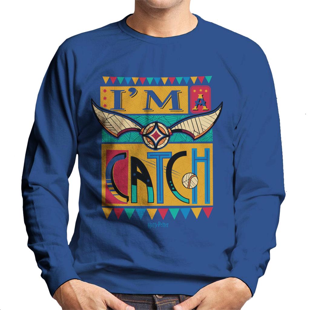 Harry Potter Quidditch Im A Catch Men's Sweatshirt-ALL + EVERY