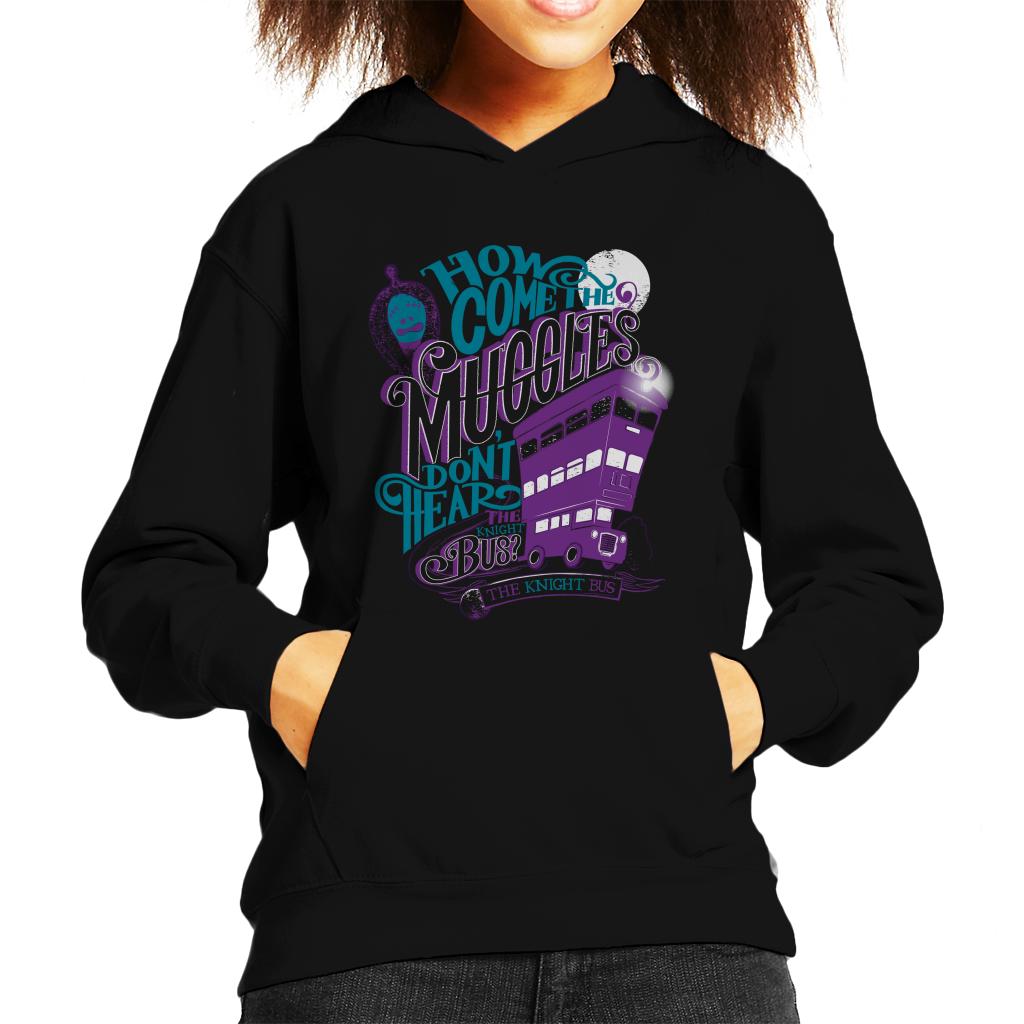 Harry Potter The Knight Bus How Come The Muggles Dont Hear Kid's Hooded Sweatshirt-ALL + EVERY