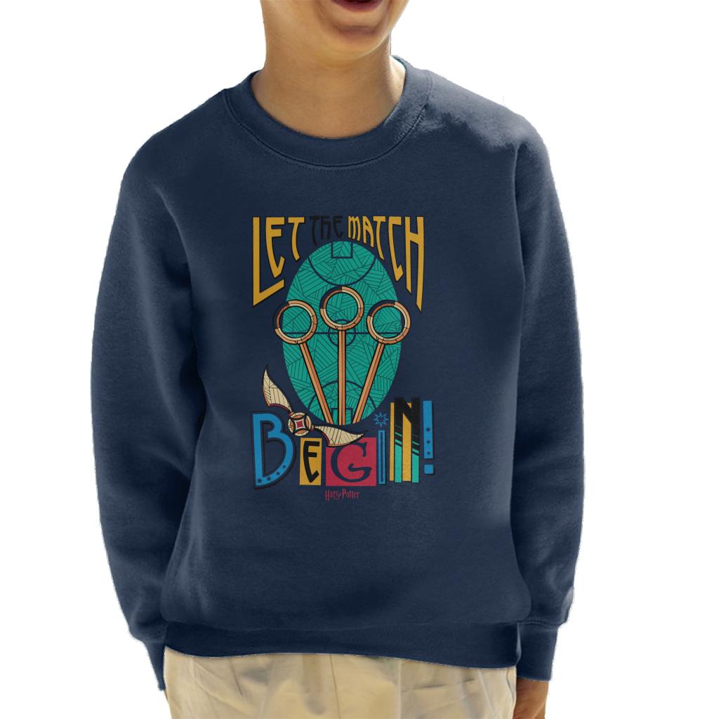 Harry Potter Quidditch Let The Match Begin Kid's Sweatshirt-ALL + EVERY