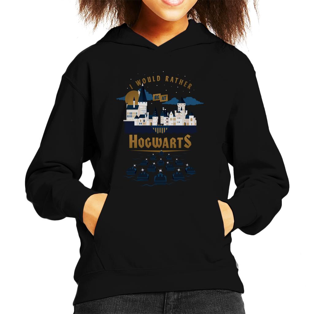 Harry Potter I Would Rather Be At Hogwarts Kid's Hooded Sweatshirt-ALL + EVERY