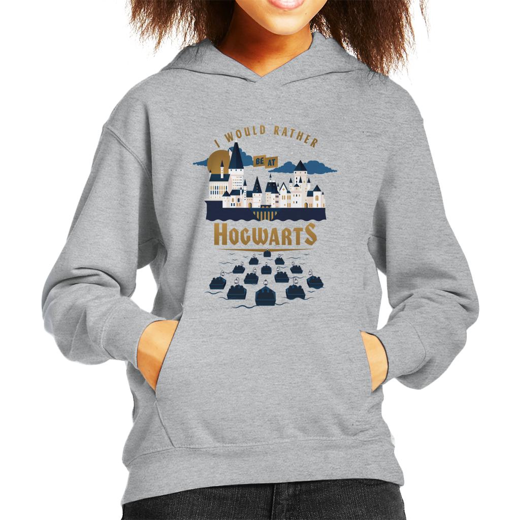 Harry Potter I Would Rather Be At Hogwarts Kid's Hooded Sweatshirt-ALL + EVERY