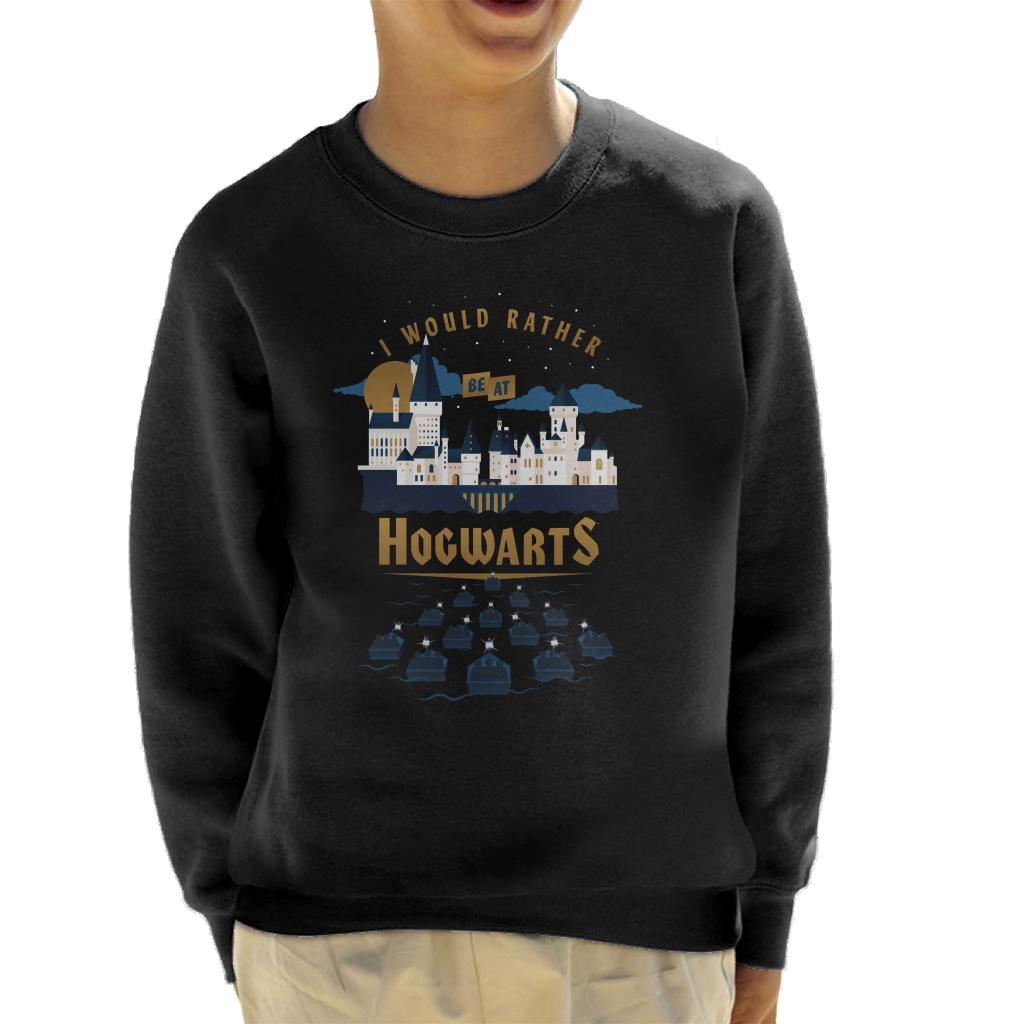 Harry Potter I Would Rather Be At Hogwarts Kid's Sweatshirt-ALL + EVERY