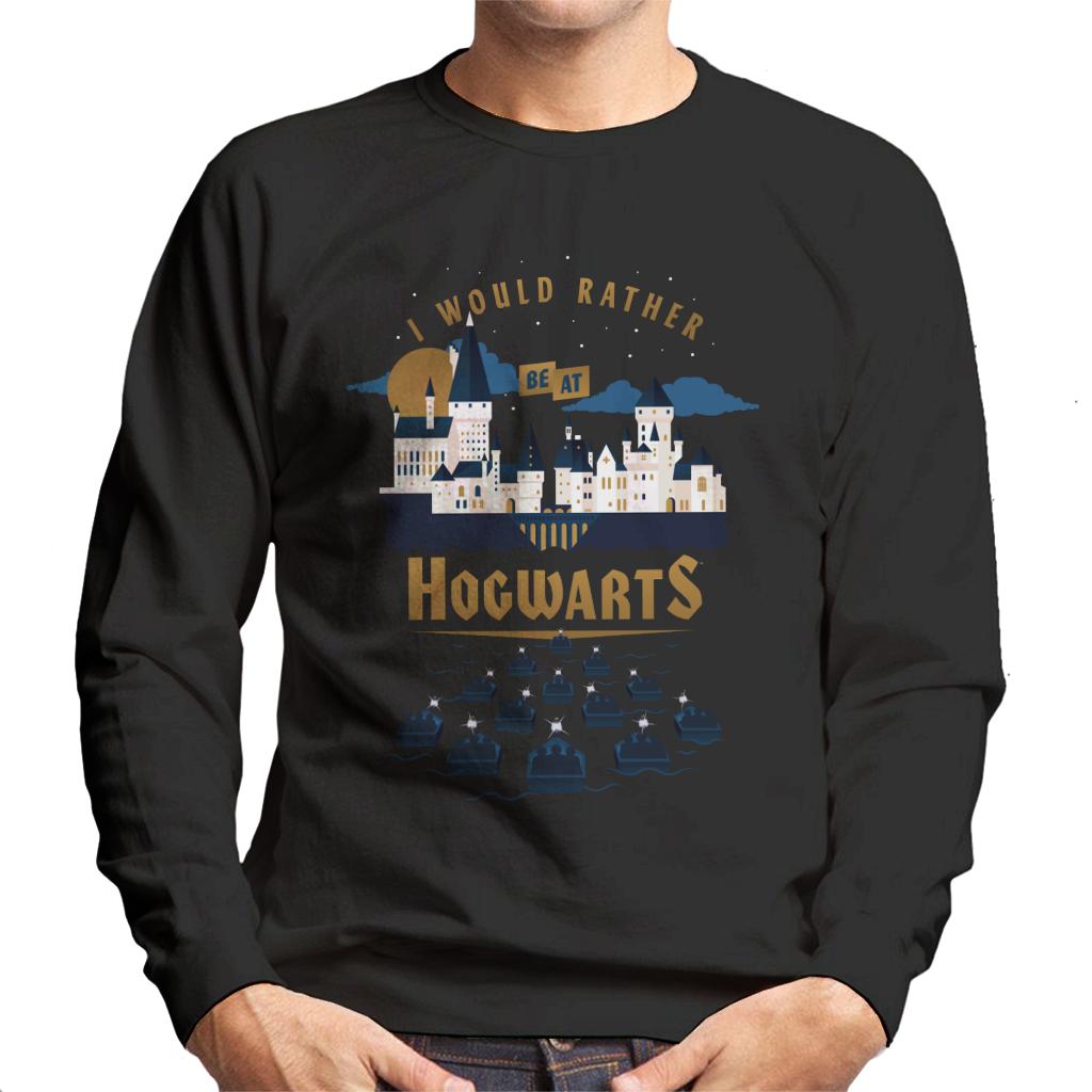Harry Potter I Would Rather Be At Hogwarts Men's Sweatshirt-ALL + EVERY