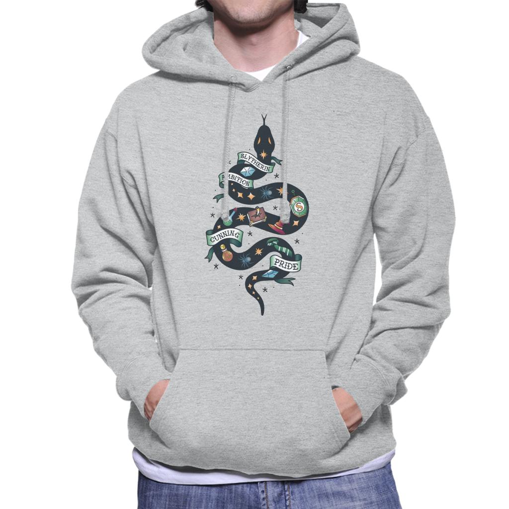 Harry Potter Serpent Of Slytherin Ambition Cunning Pride Men's Hooded Sweatshirt-ALL + EVERY