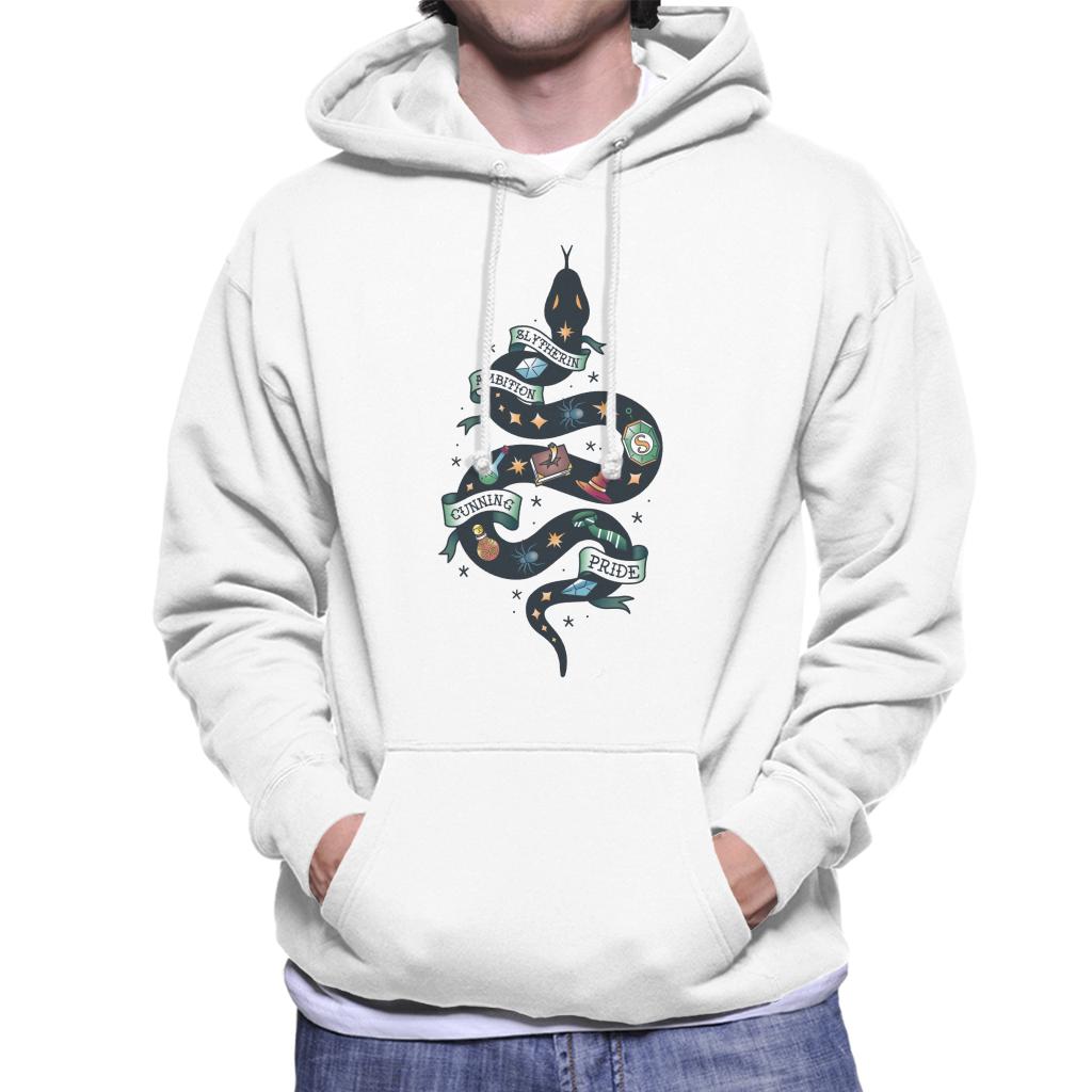 Harry Potter Serpent Of Slytherin Ambition Cunning Pride Men's Hooded Sweatshirt-ALL + EVERY