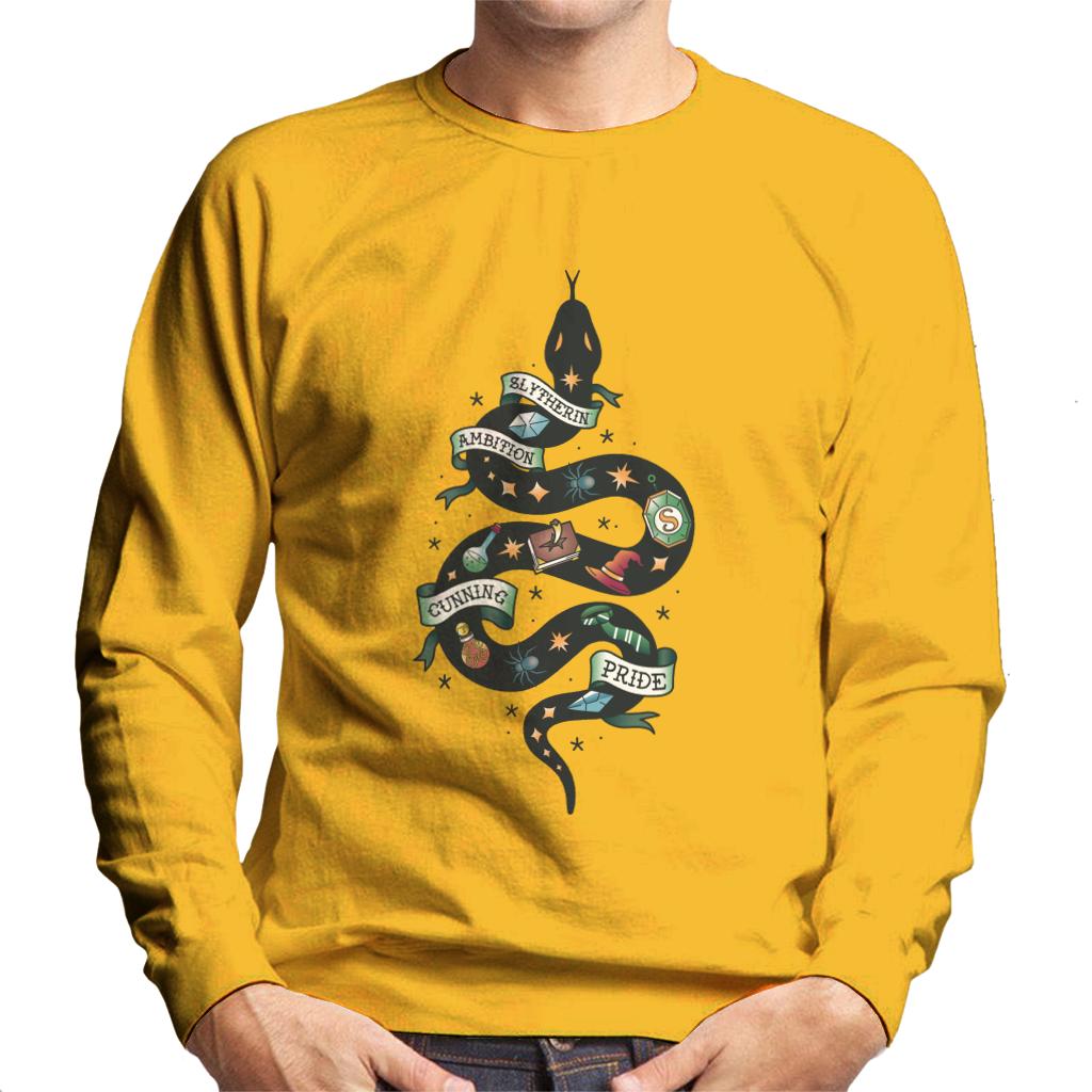 Harry Potter Serpent Of Slytherin Ambition Cunning Pride Men's Sweatshirt-ALL + EVERY