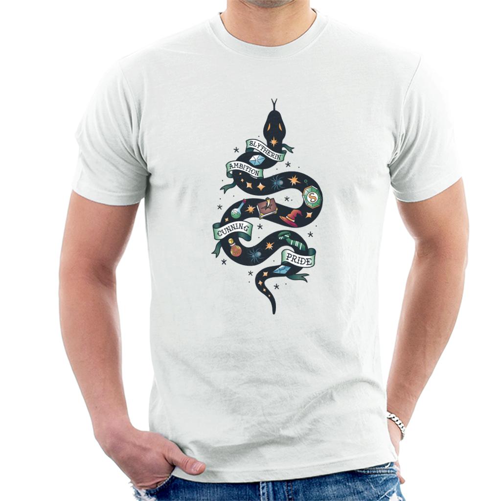 Harry Potter Serpent Of Slytherin Ambition Cunning Pride Men's T-Shirt-ALL + EVERY