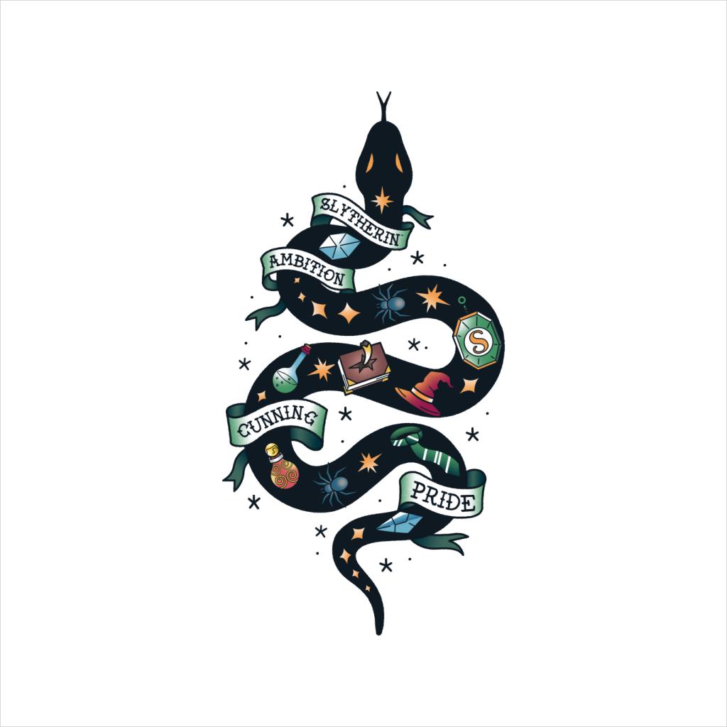 Harry Potter Serpent Of Slytherin Ambition Cunning Pride Women's T-Shirt-ALL + EVERY