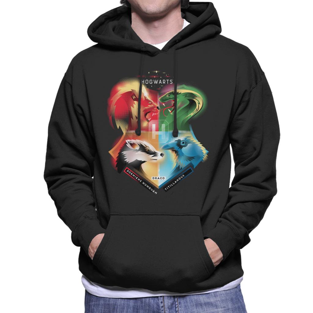 Harry Potter Animals Of Each Hogwarts House Men's Hooded Sweatshirt-ALL + EVERY