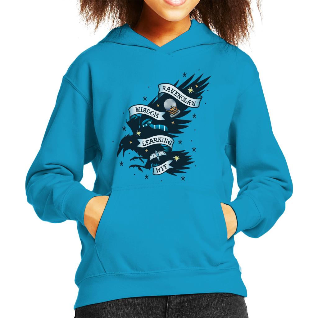 Harry Potter Eagle Of Ravenclaw Wisdom Learning Wit Kid's Hooded Sweatshirt-ALL + EVERY