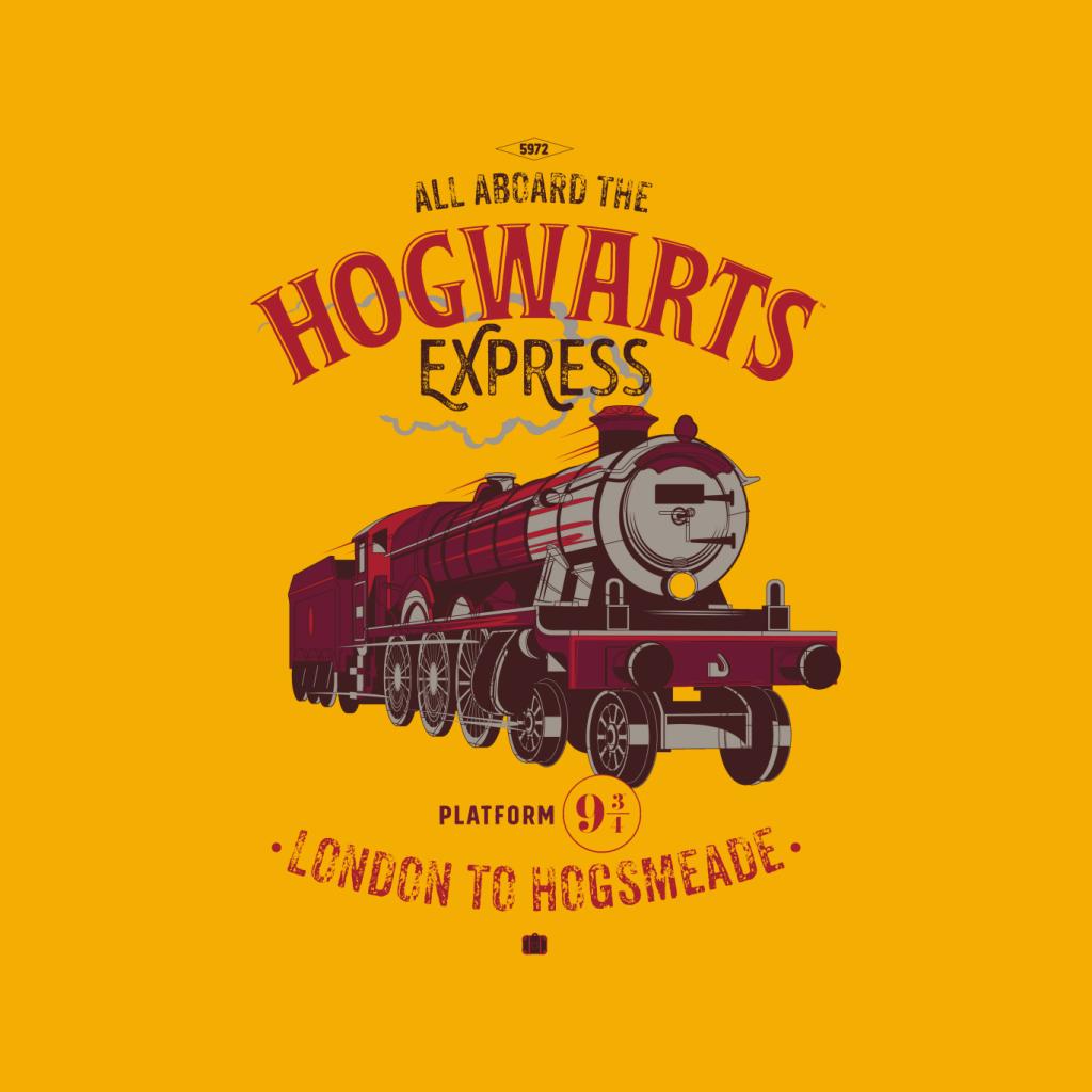 Harry Potter All Aboard The Hogwarts Express London To Hogsmeade Men's T-Shirt-ALL + EVERY