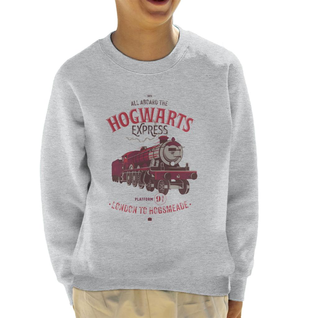 Harry Potter All Aboard The Hogwarts Express London To Hogsmeade Kid's Sweatshirt-ALL + EVERY