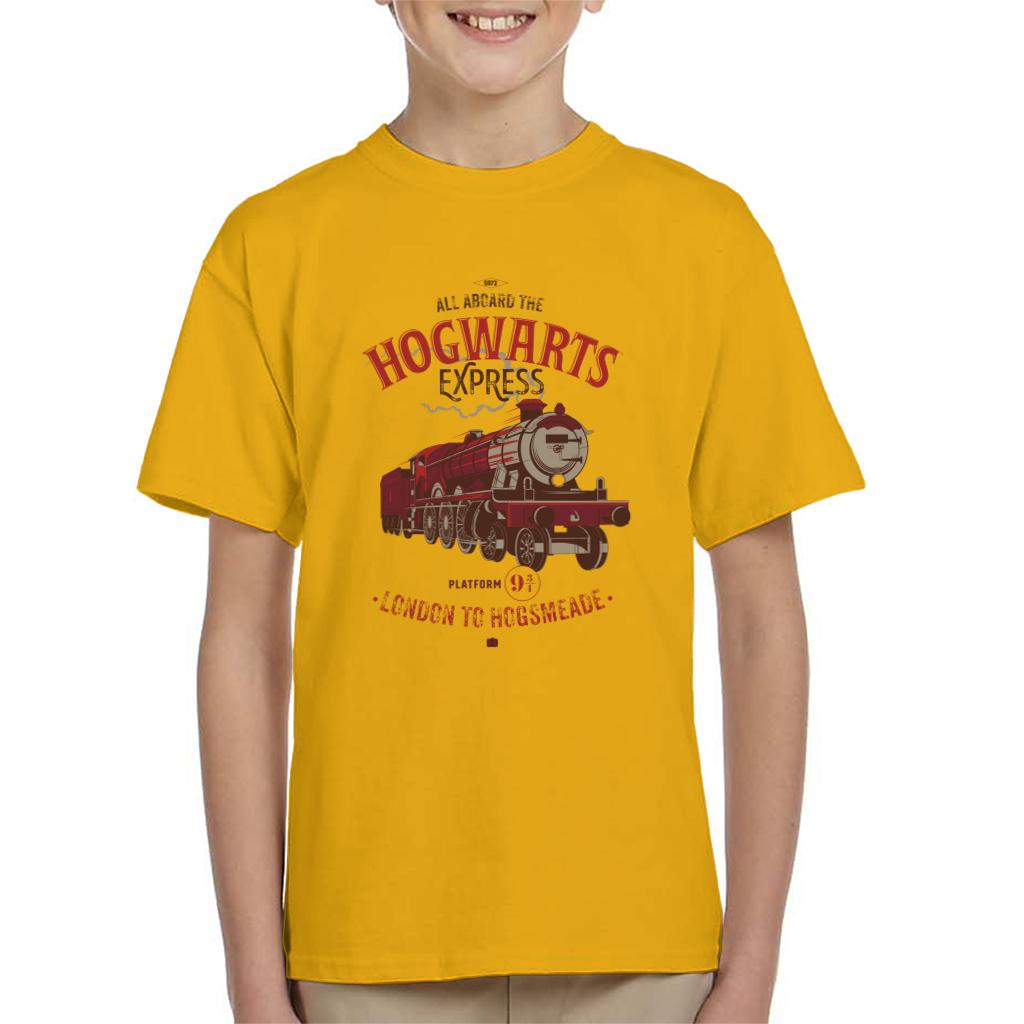 Harry Potter All Aboard The Hogwarts Express London To Hogsmeade Kid's T-Shirt-ALL + EVERY