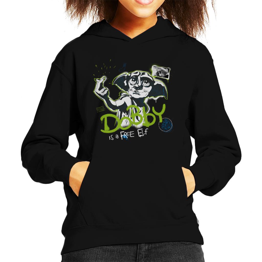 Harry Potter Dobby Is A Free Elf Kid's Hooded Sweatshirt-ALL + EVERY