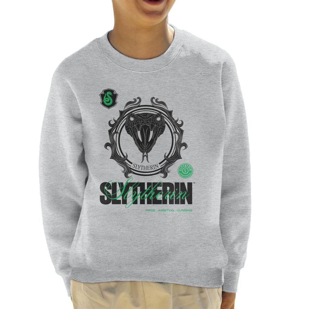 Harry Potter Slytherin Serpent Kid's Sweatshirt-ALL + EVERY