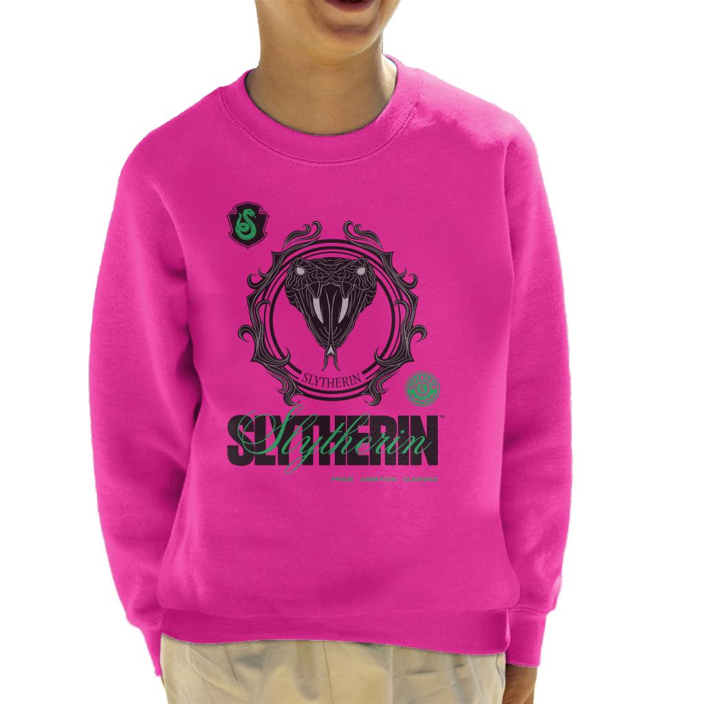 Harry Potter Slytherin Serpent Kid's Sweatshirt-ALL + EVERY