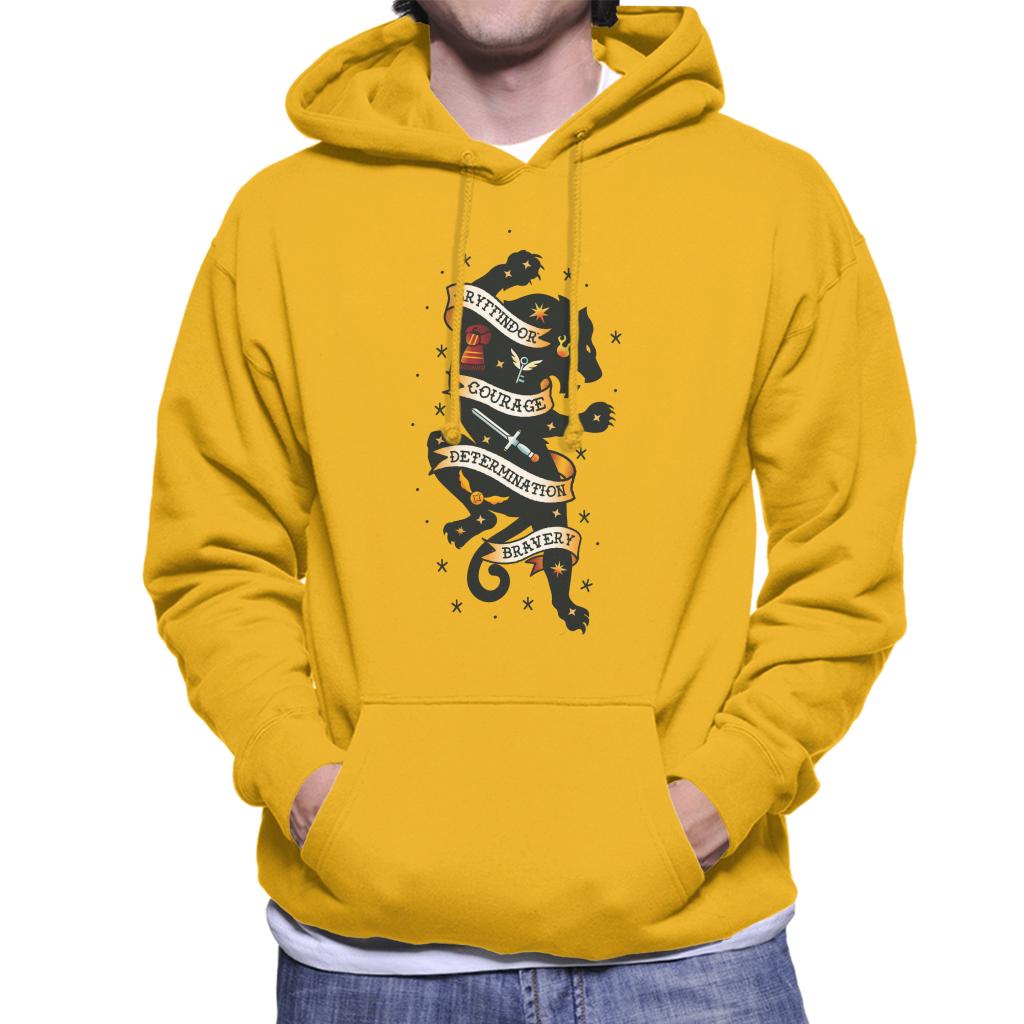 Harry Potter Lion Of Gryffindor Courage And Determination Men's Hooded Sweatshirt-ALL + EVERY